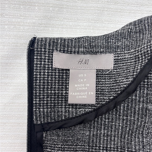 HM Classic Plaid Sheath Career Workwear Office Chic Tailored Pencil Dress Small - Picture 4 of 10